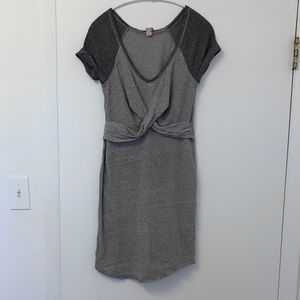 Free People Gray Twist-Front Dress